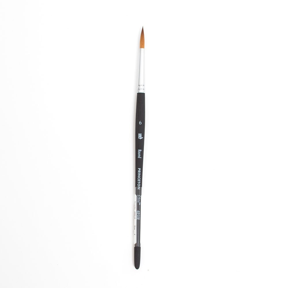 Princeton, Elite, Synthetic, Kolinsky Sable, Watercolor, Brush, Round, 6